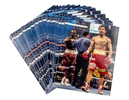 Lot of (45) Manny Pacquiáo Signed Identical 16x20 Photos